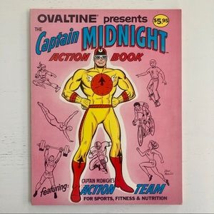 Vintage 1977 Ovaltine Presents CAPTAIN MIDNIGHT Action Book EXCELLENT CONDITION!